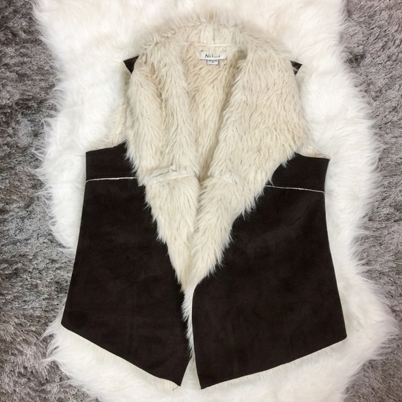 au lieu Jackets & Blazers - Au Lieu | Faux Fur Suede Brown Vest
